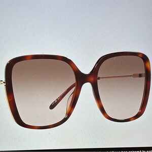 Chloe Brown Oversized Sunglasses with Gradient Lenses